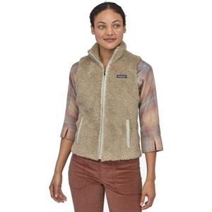 Patagonia W's Los Gatos Vest El Cap Khaki Full Zip Fuzzy Plush Fleece Outerwear